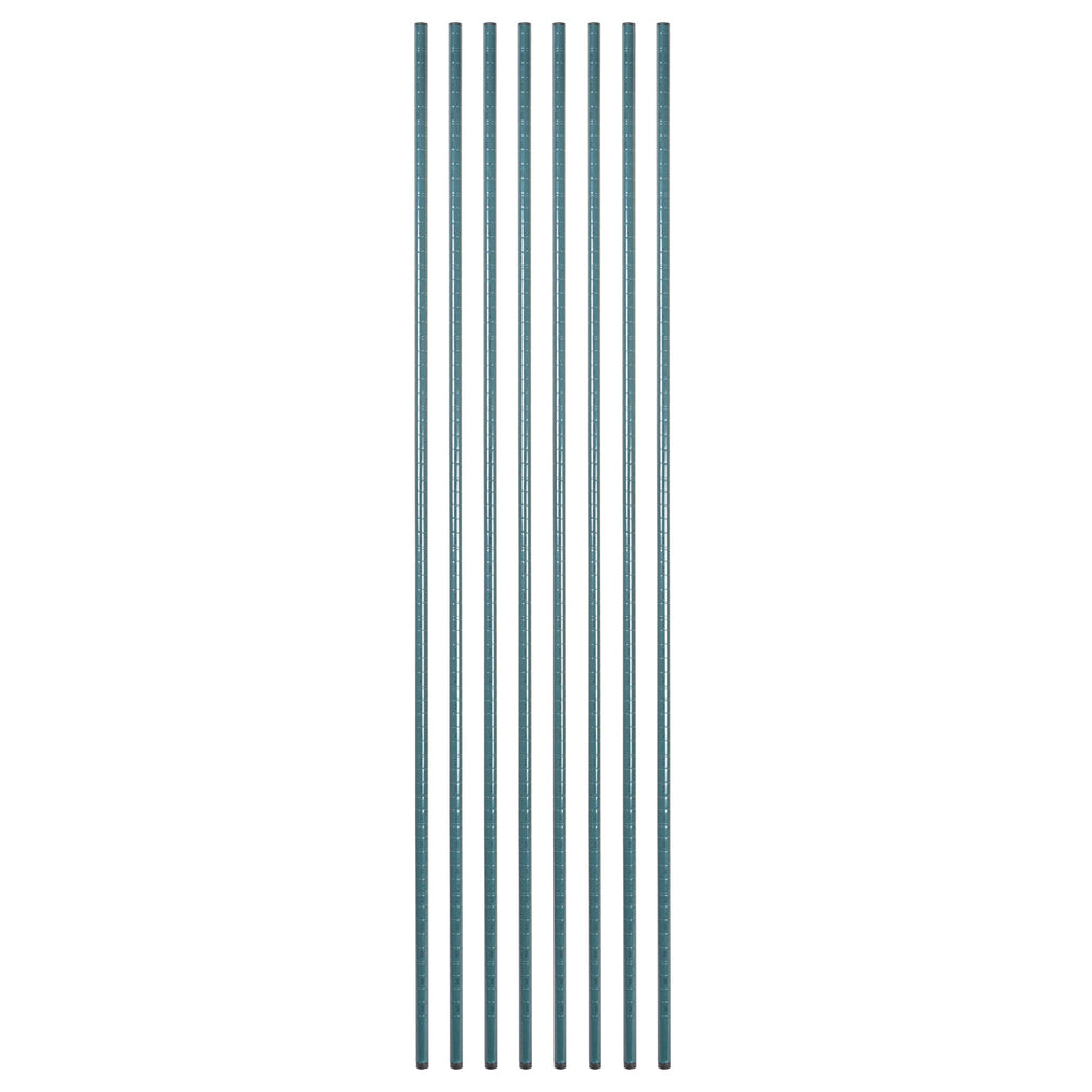 Chef 101 74" NSF Green Epoxy Stationary Shelving Post - with Leveling Foot, Corrosion-Resistant - 4 count box