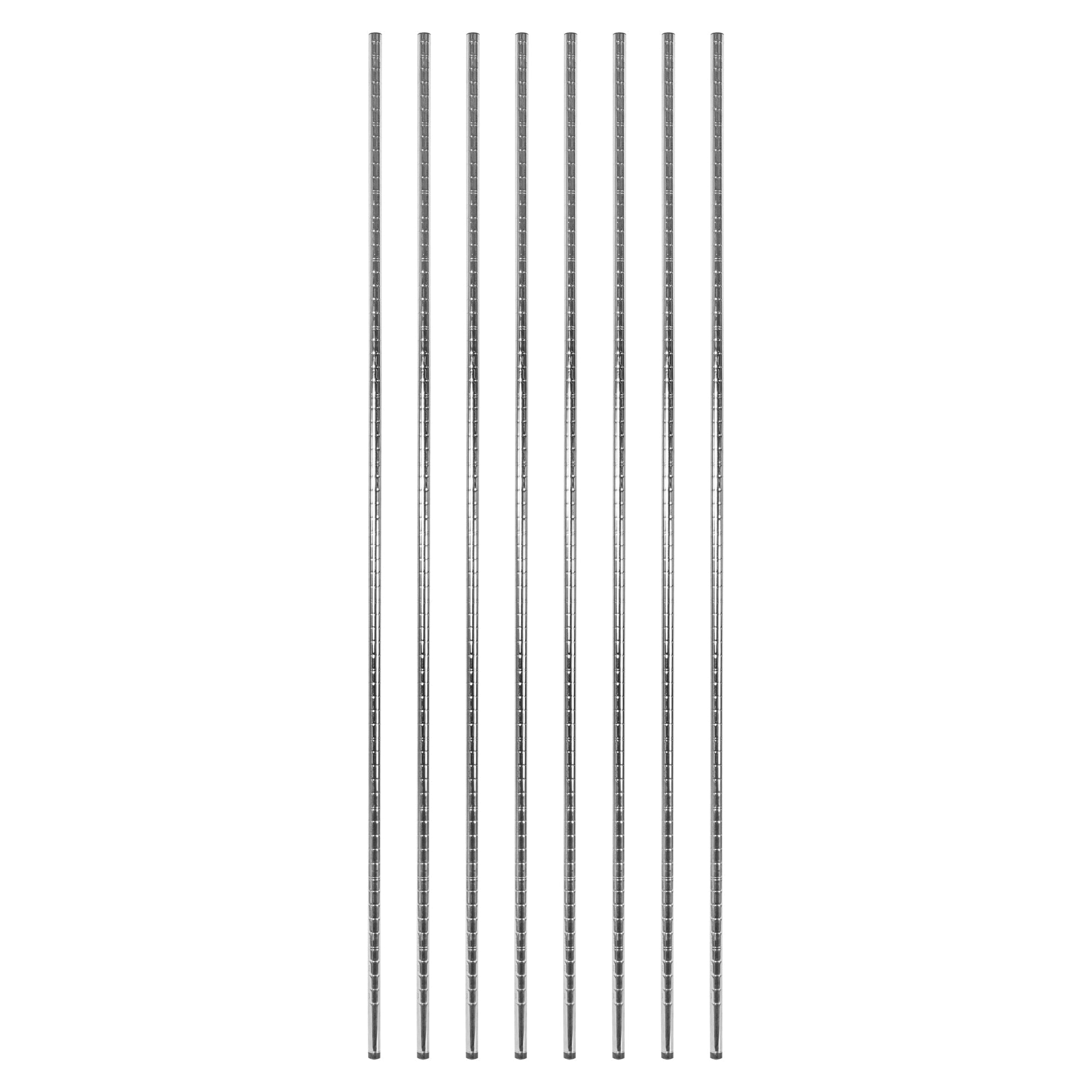 Chef 101 74" NSF Chrome Stationary Shelving Post - with Leveling Foot - 4 count box