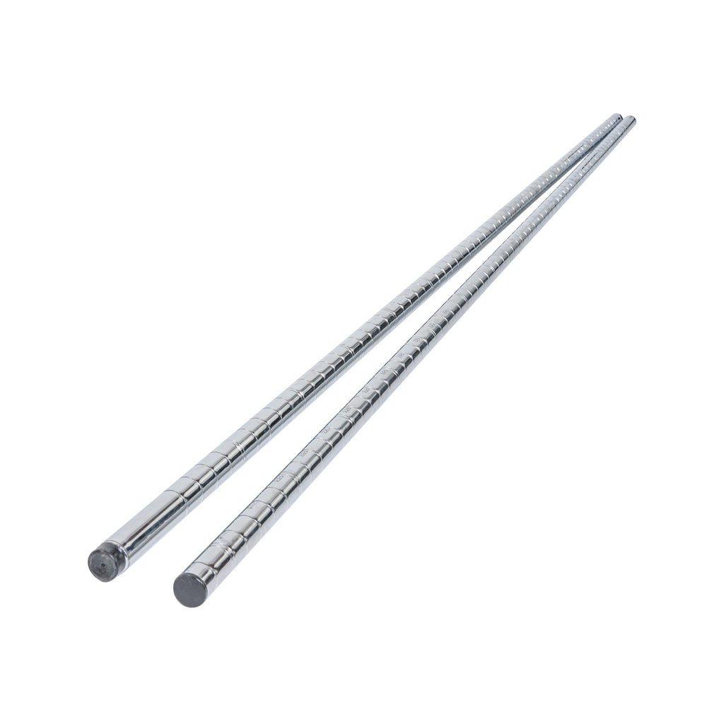 Chef 101 74" NSF Chrome Stationary Shelving Post - with Leveling Foot - 4 count box