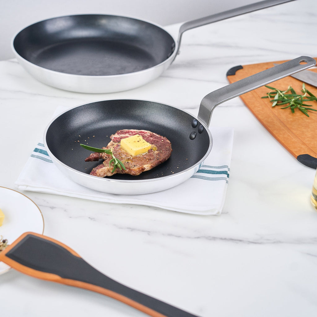 Met Lux Aluminum 9" Fry Pan - Non-Stick, Induction Ready, Heavy Duty - 6 count box