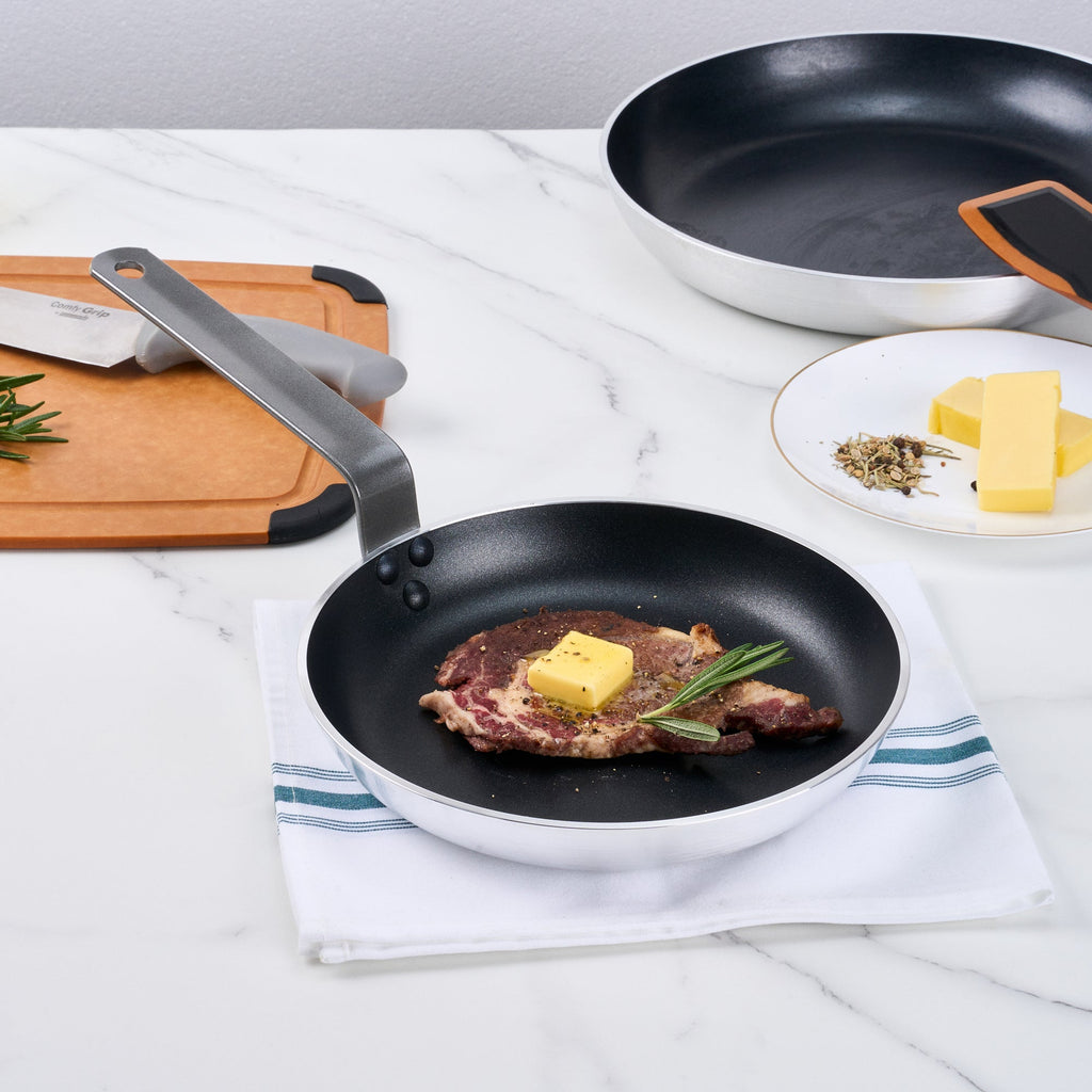 Met Lux Aluminum 9" Fry Pan - Non-Stick, Induction Ready, Heavy Duty - 6 count box