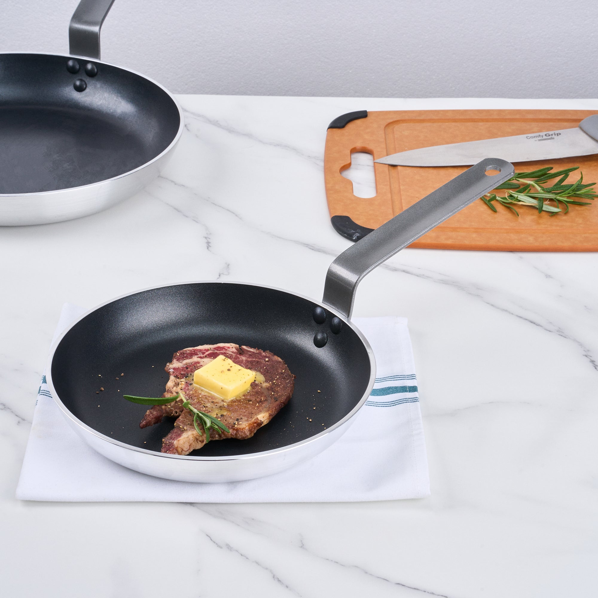 Met Lux Aluminum 9" Fry Pan - Non-Stick, Induction Ready, Heavy Duty - 6 count box