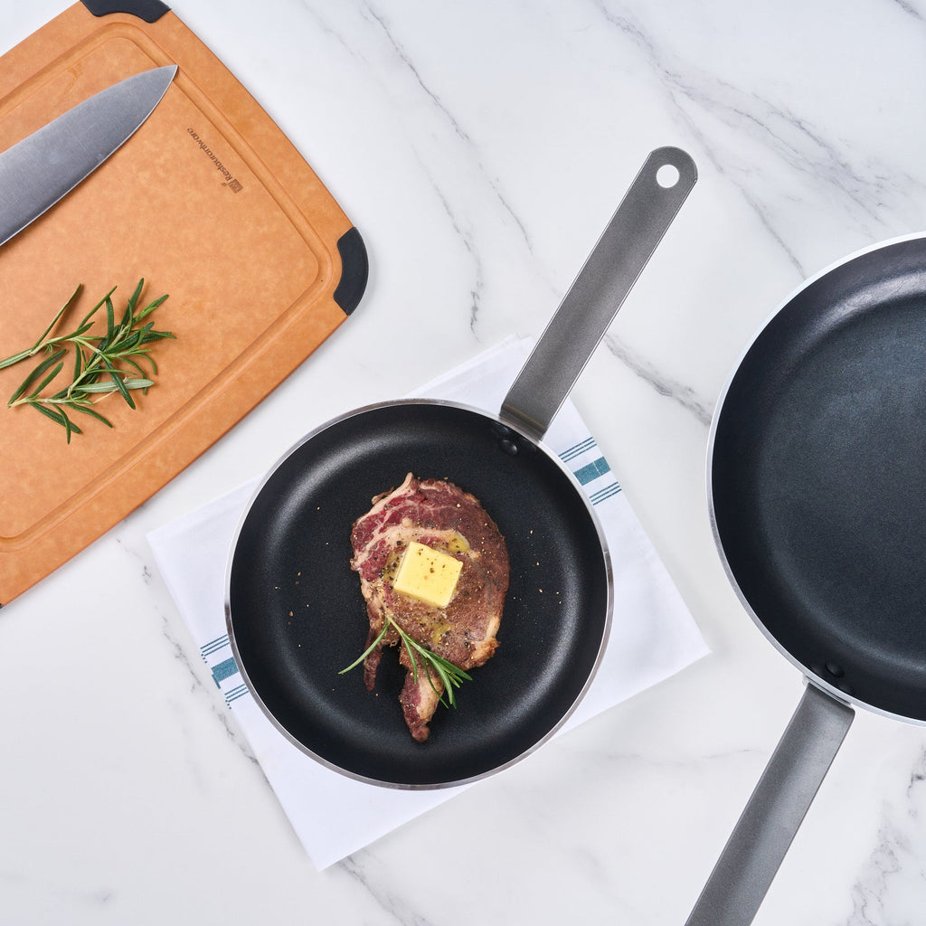 Met Lux Aluminum 9" Fry Pan - Non-Stick, Induction Ready, Heavy Duty - 6 count box