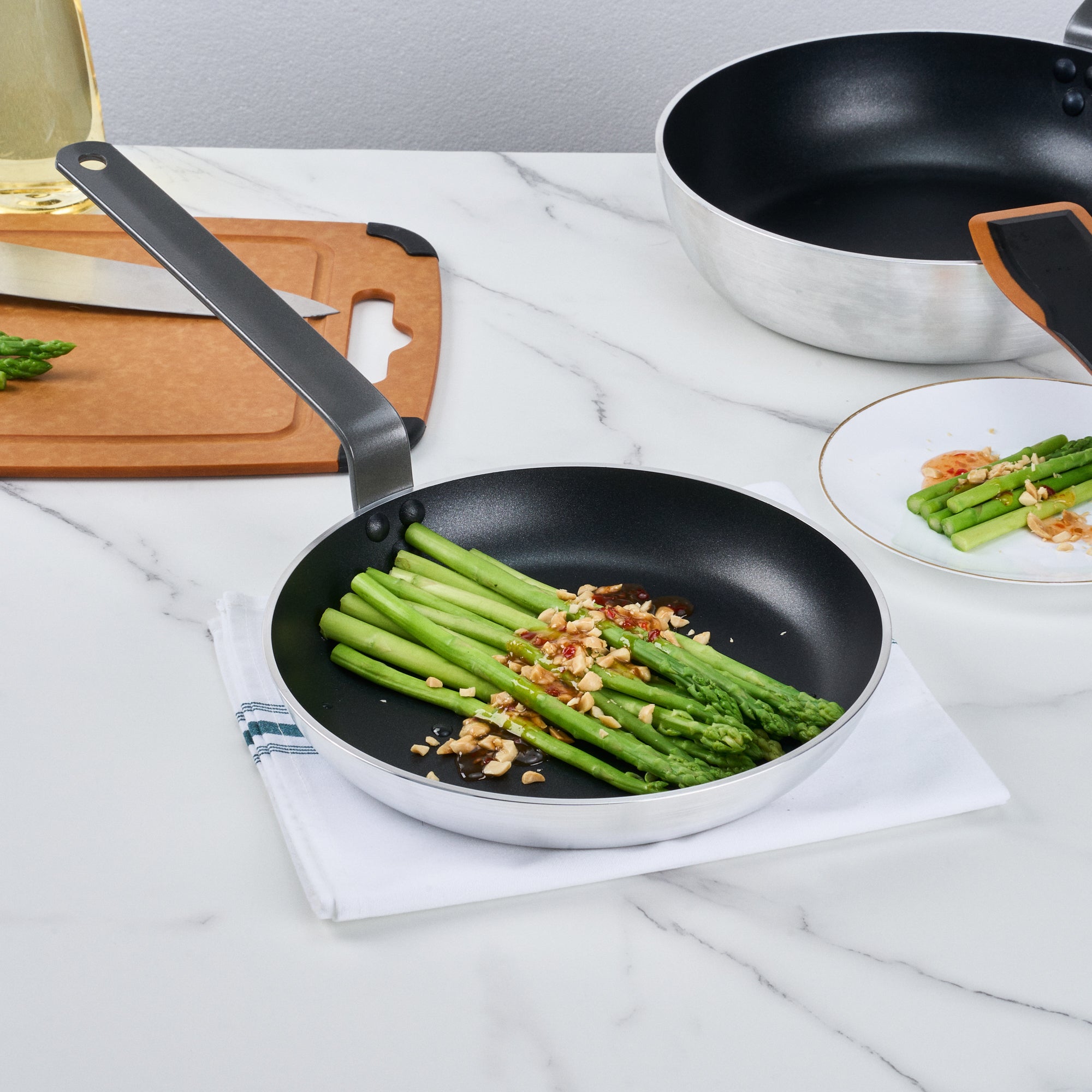 Met Lux Aluminum 10" Fry Pan - Non-Stick, Induction Ready, Heavy Duty - 6 count box