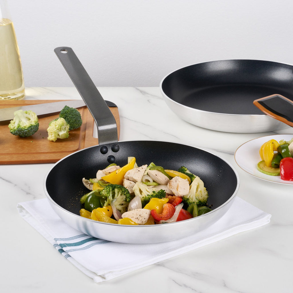 Met Lux Aluminum 11" Fry Pan - Non-Stick, Induction Ready, Heavy Duty - 6 count box