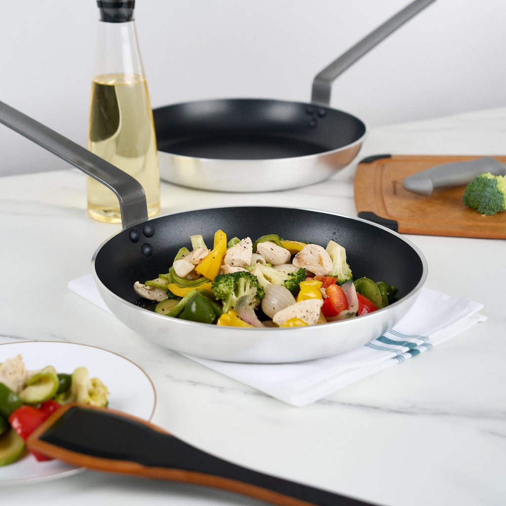 Met Lux Aluminum 11" Fry Pan - Non-Stick, Induction Ready, Heavy Duty - 6 count box