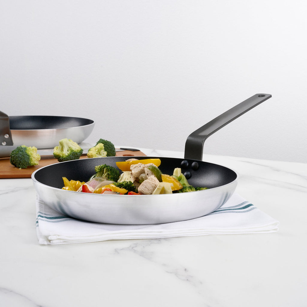 Met Lux Aluminum 11" Fry Pan - Non-Stick, Induction Ready, Heavy Duty - 6 count box