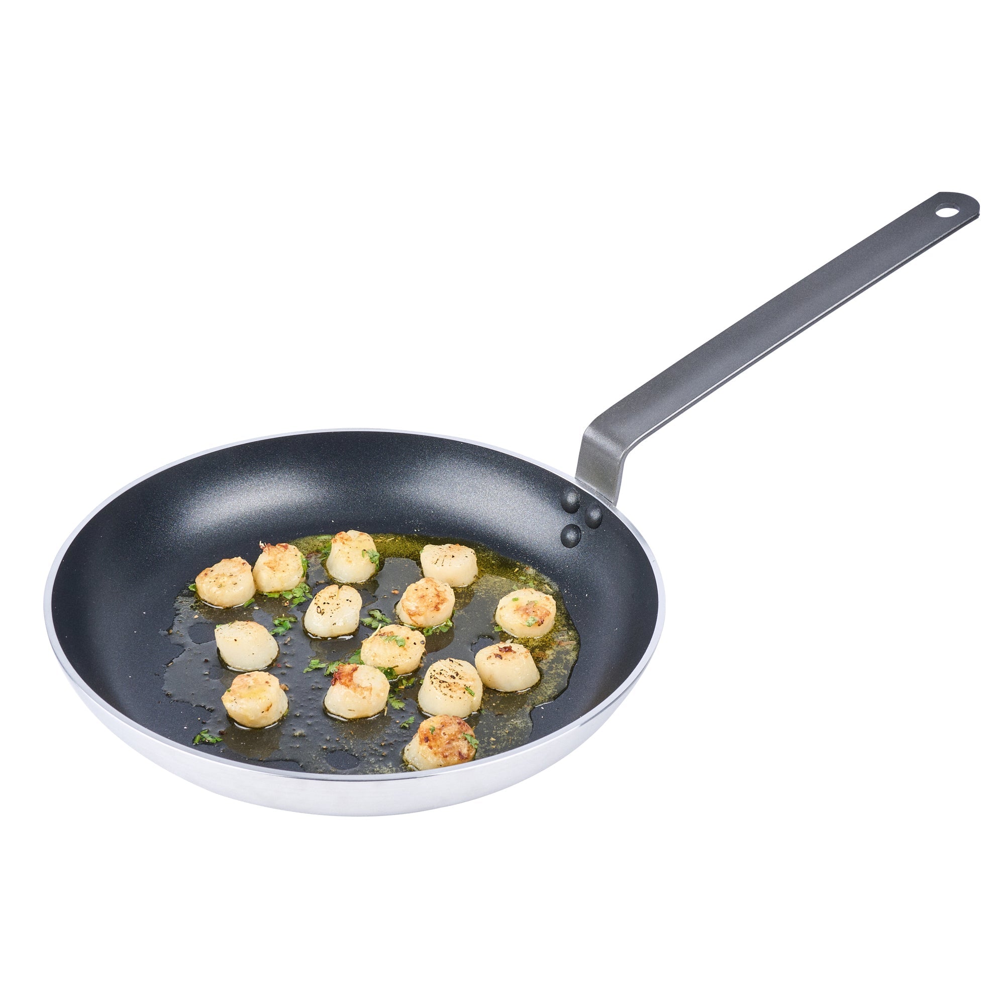 Met Lux Aluminum 12" Fry Pan - Non-Stick, Induction Ready, Heavy Duty - 1 count box