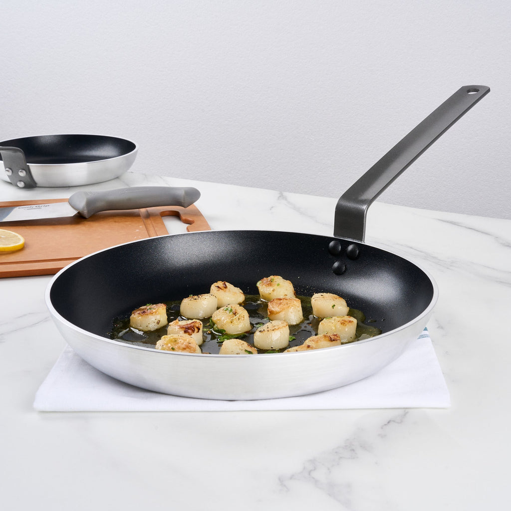 Met Lux Aluminum 12" Fry Pan - Non-Stick, Induction Ready, Heavy Duty - 1 count box