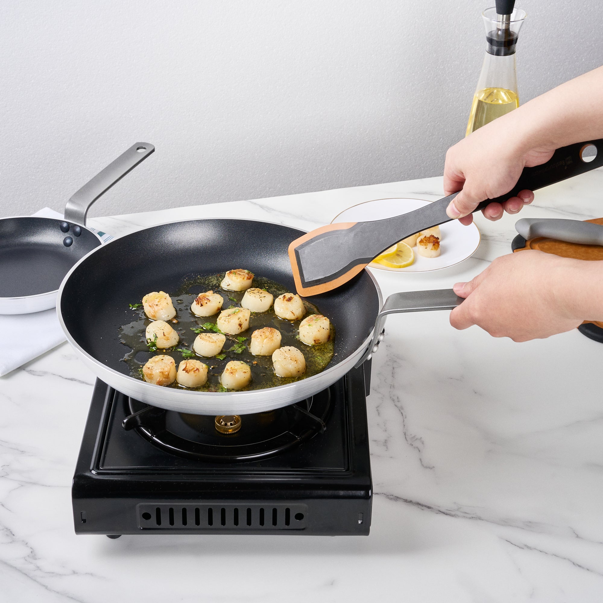 Met Lux Aluminum 12" Fry Pan - Non-Stick, Induction Ready, Heavy Duty - 1 count box