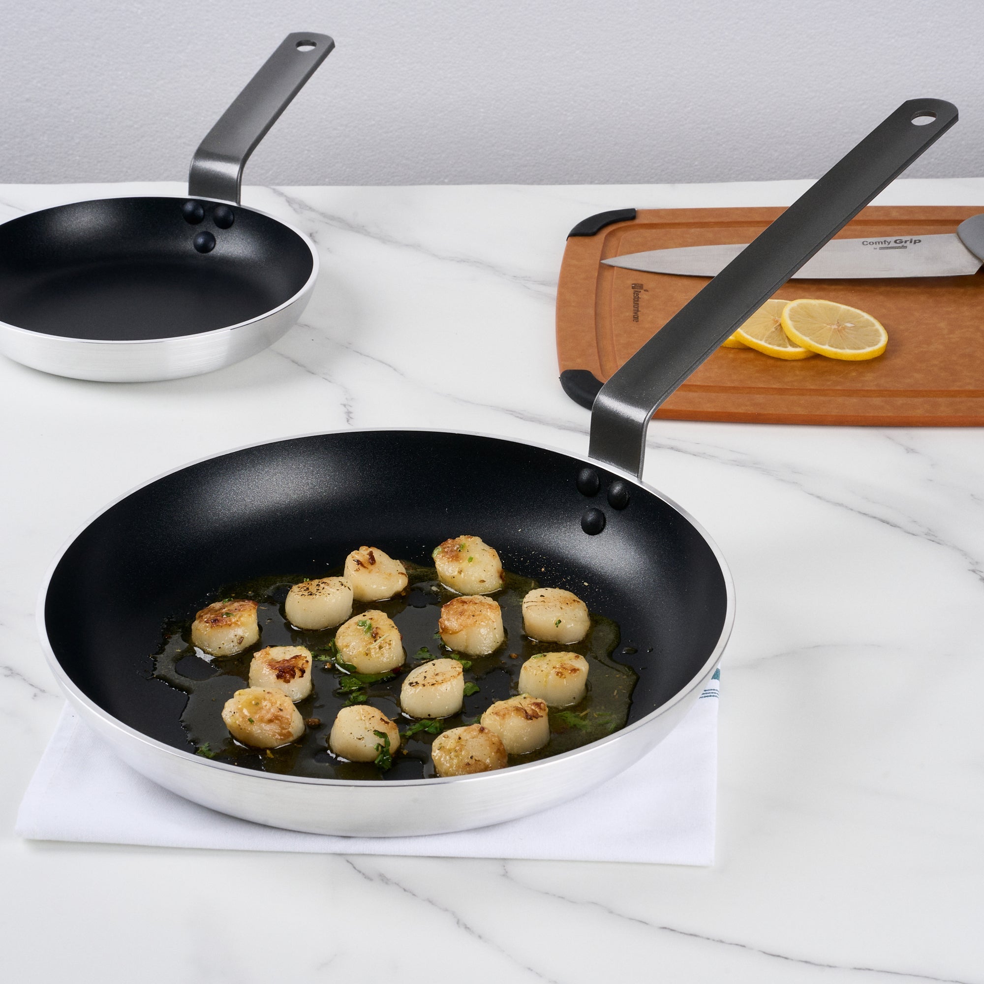 Met Lux Aluminum 12" Fry Pan - Non-Stick, Induction Ready, Heavy Duty - 1 count box