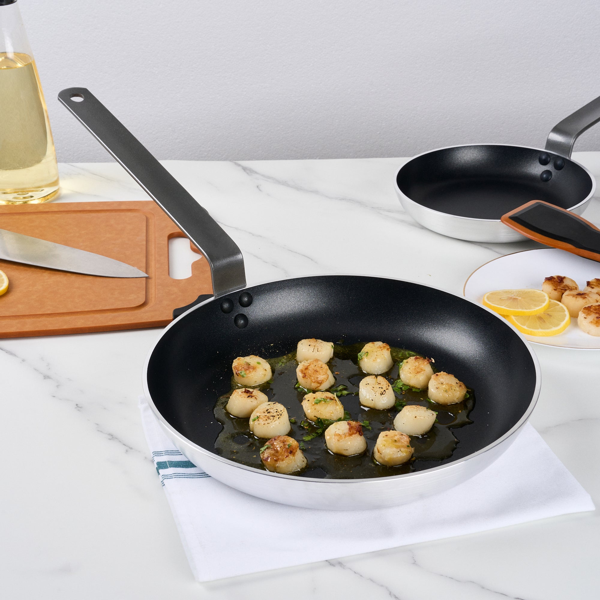 Met Lux Aluminum 12" Fry Pan - Non-Stick, Induction Ready, Heavy Duty - 1 count box