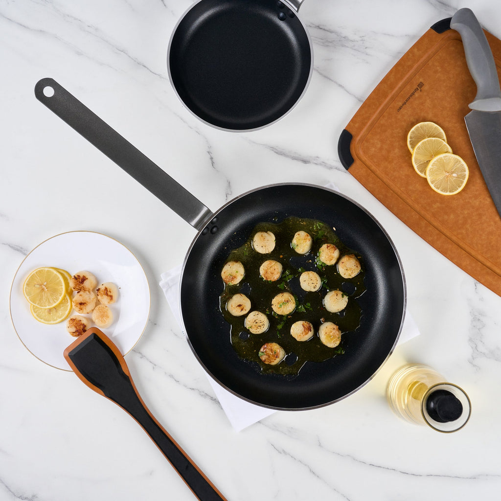 Met Lux Aluminum 12" Fry Pan - Non-Stick, Induction Ready, Heavy Duty - 1 count box