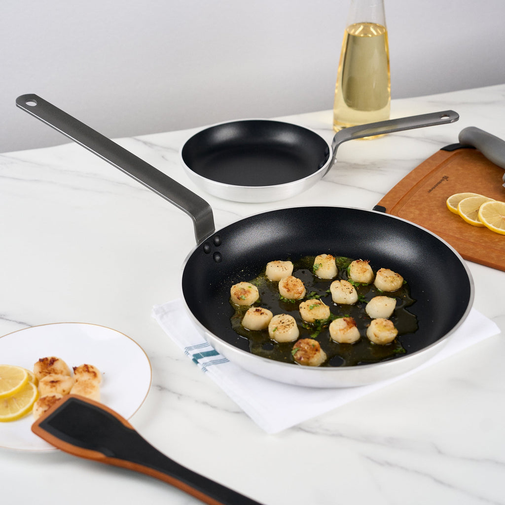 Met Lux Aluminum 12" Fry Pan - Non-Stick, Induction Ready, Heavy Duty - 6 count box