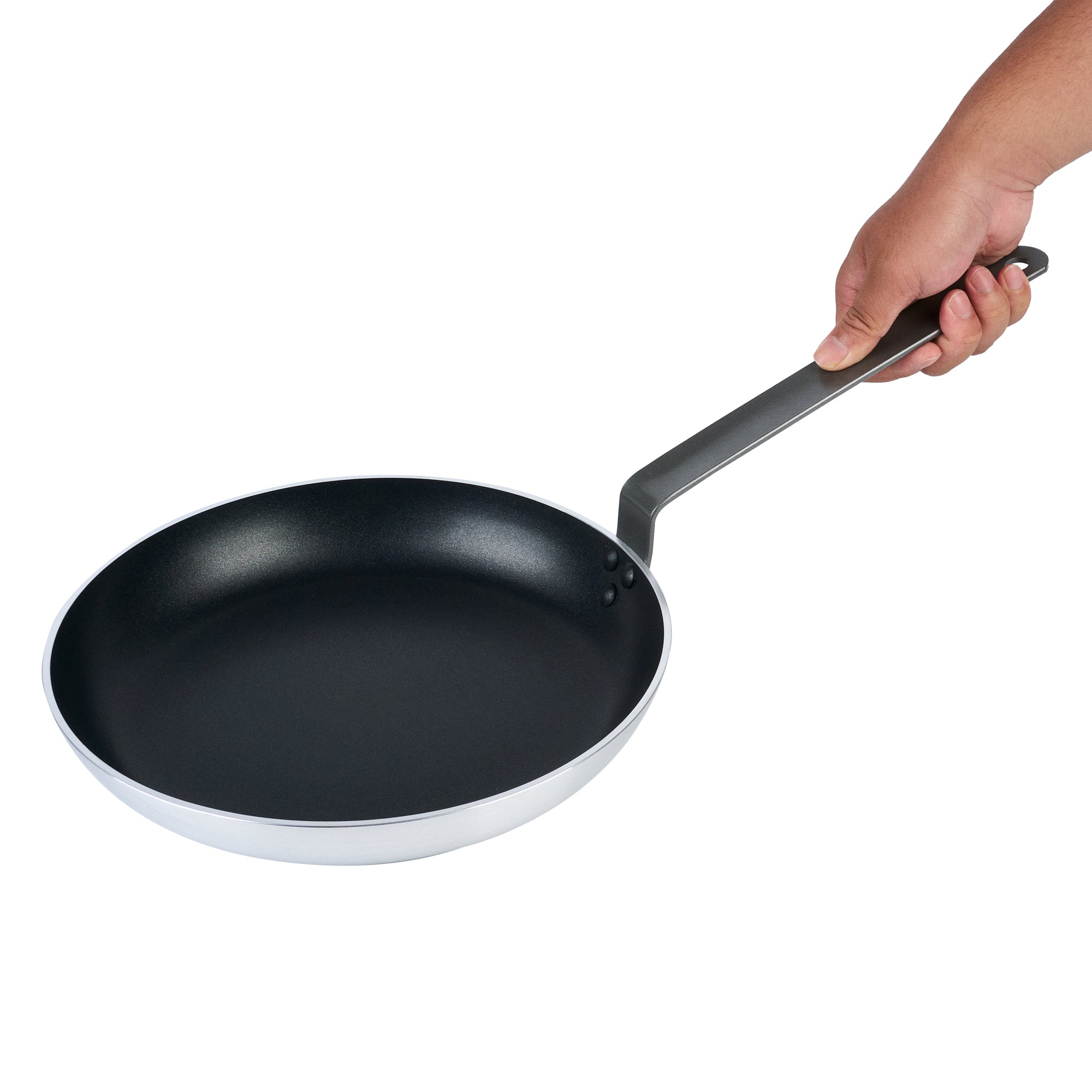 Met Lux Aluminum 12" Fry Pan - Non-Stick, Induction Ready, Heavy Duty - 6 count box
