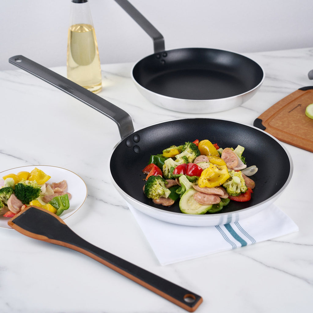Met Lux Aluminum 13" Fry Pan - Non-Stick, Induction Ready, Heavy Duty - 6 count box