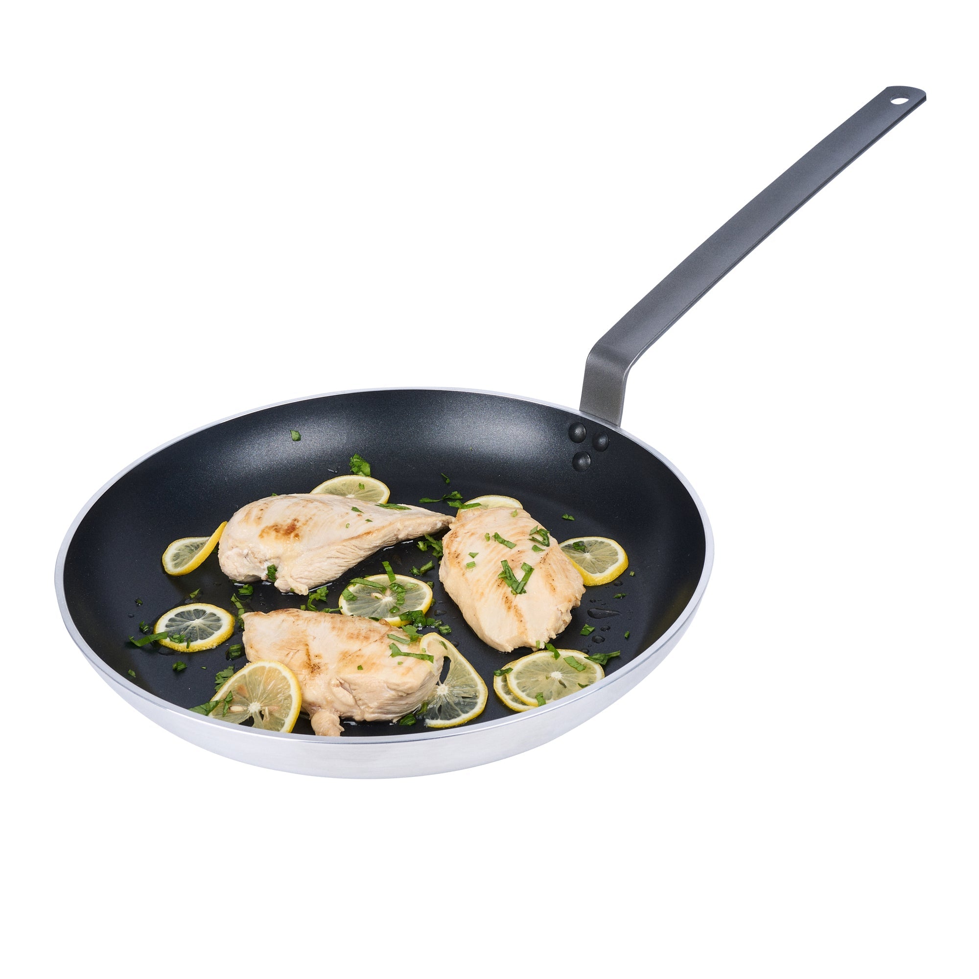 Met Lux Aluminum 14" Fry Pan - Non-Stick, Induction Ready, Heavy Duty - 1 count box