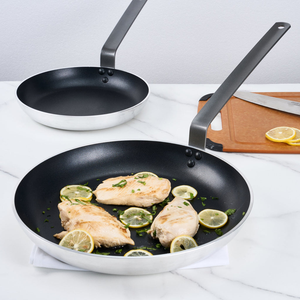 Met Lux Aluminum 14" Fry Pan - Non-Stick, Induction Ready, Heavy Duty - 1 count box