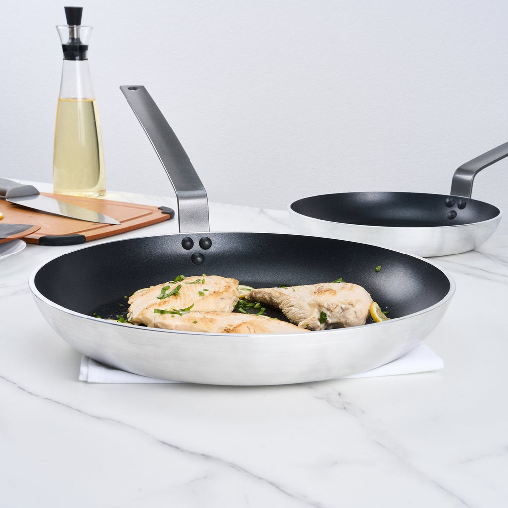 Met Lux Aluminum 14" Fry Pan - Non-Stick, Induction Ready, Heavy Duty - 1 count box