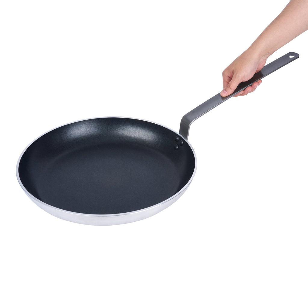 Met Lux Aluminum 14" Fry Pan - Non-Stick, Induction Ready, Heavy Duty - 6 count box