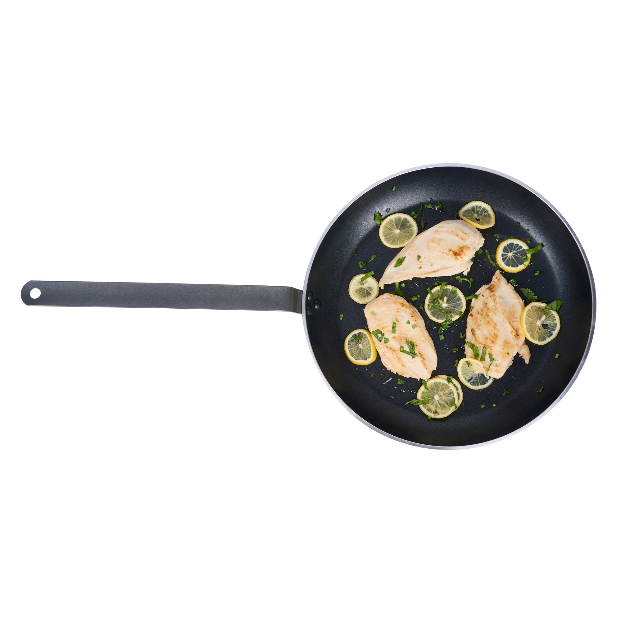 Met Lux Aluminum 14" Fry Pan - Non-Stick, Induction Ready, Heavy Duty - 6 count box
