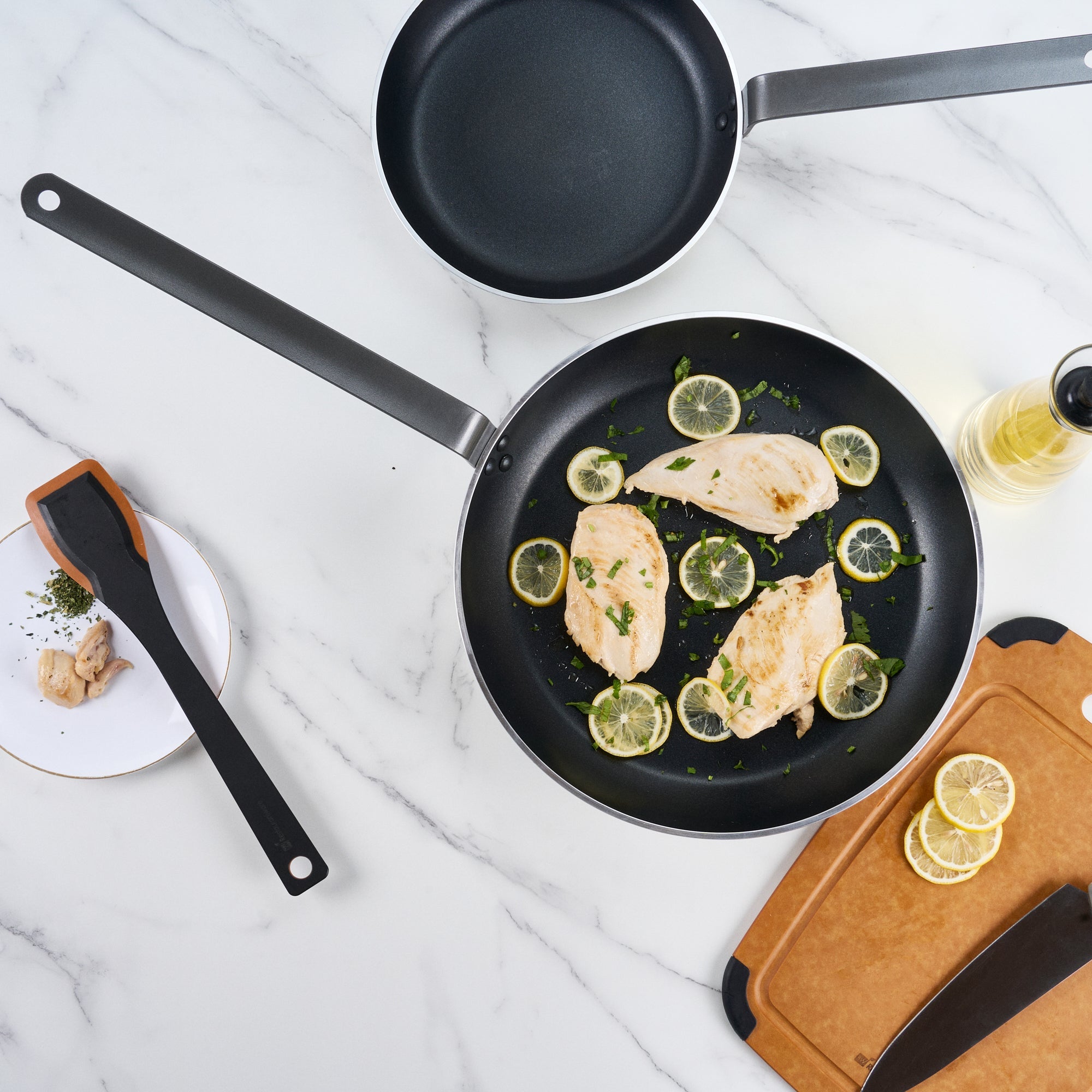 Met Lux Aluminum 14" Fry Pan - Non-Stick, Induction Ready, Heavy Duty - 6 count box