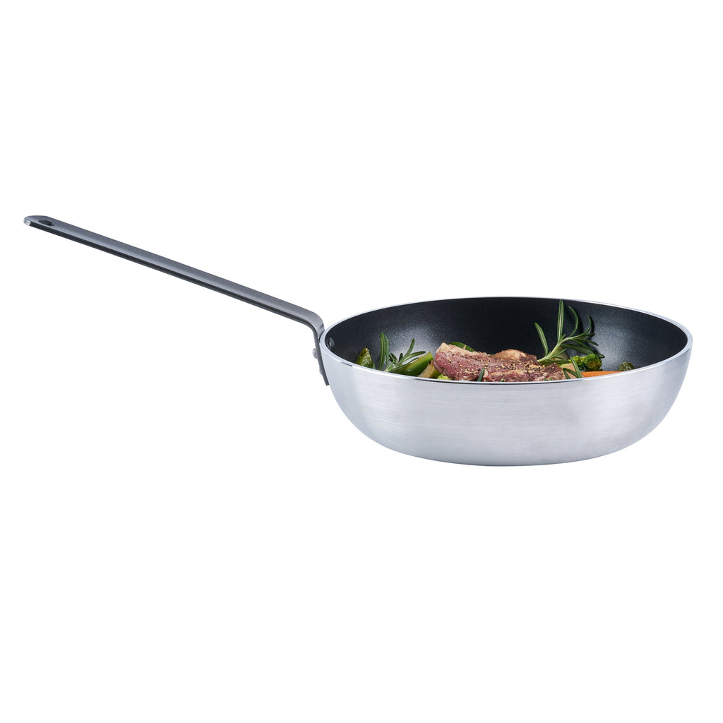 Met Lux Aluminum 11" Deep Fry Pan - Non-Stick, Induction Ready, Heavy Duty - 1 count box