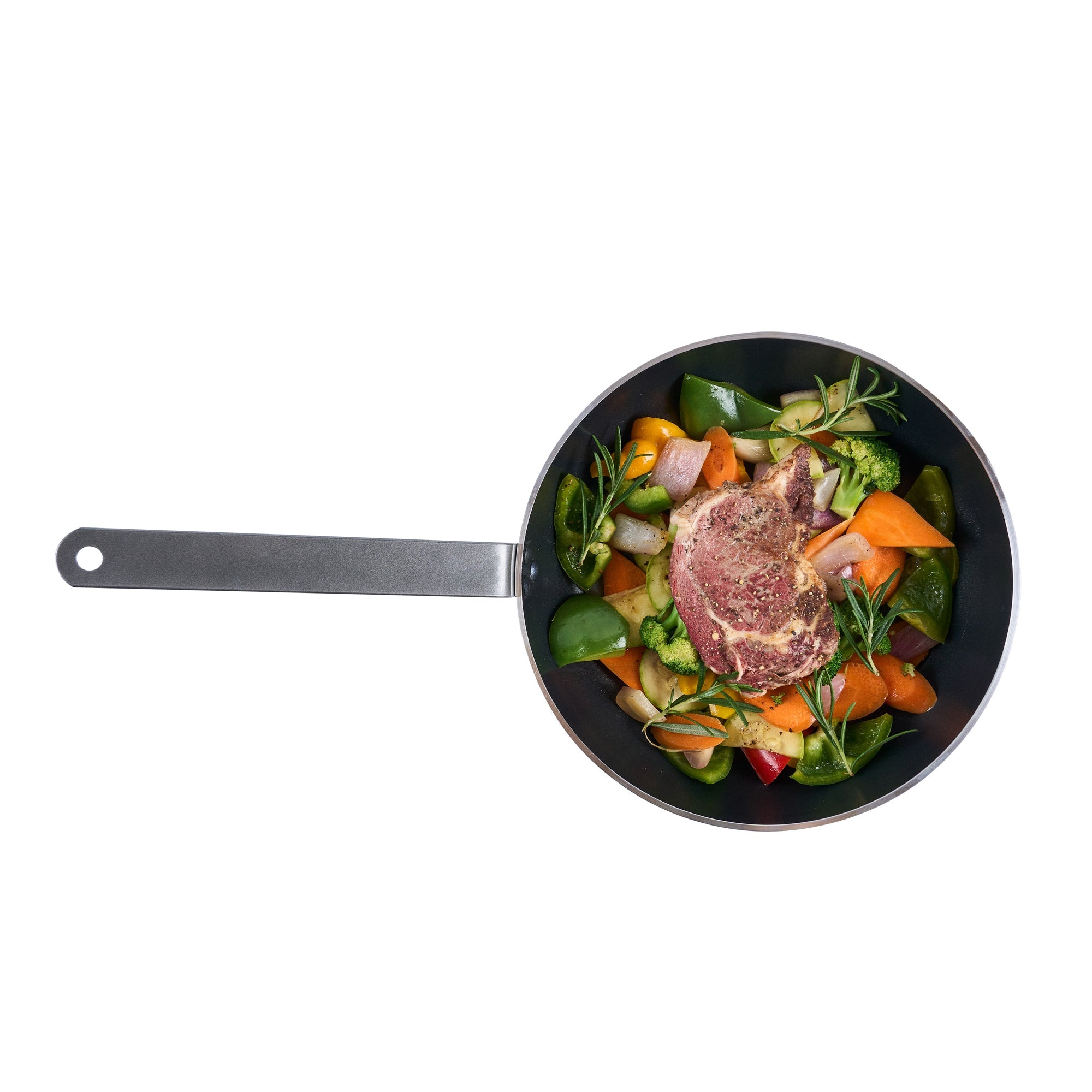 Met Lux Aluminum 11" Deep Fry Pan - Non-Stick, Induction Ready, Heavy Duty - 1 count box