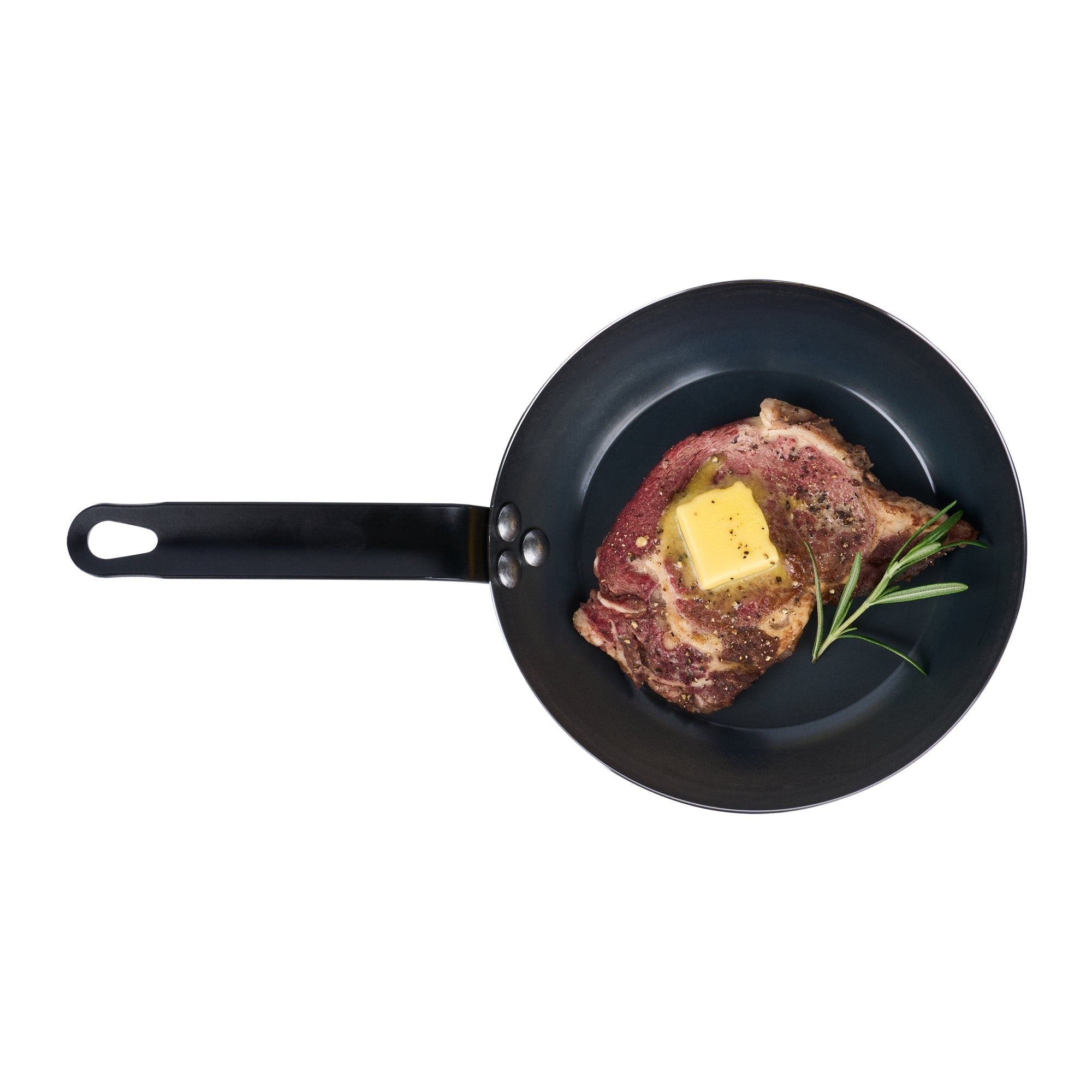 Met Lux Black Carbon Steel 8" Fry Pan - 1 count box
