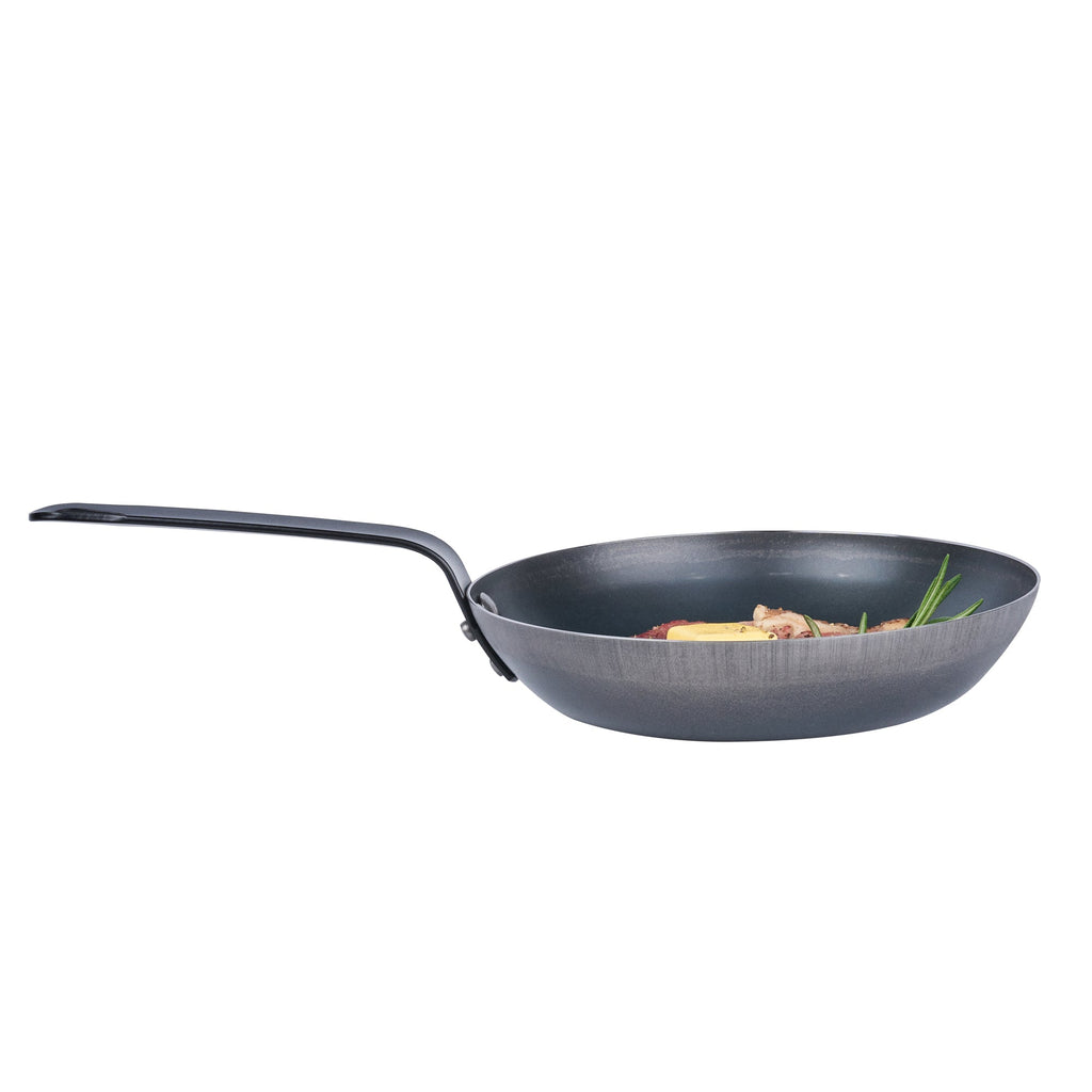 Met Lux Black Carbon Steel 8" Fry Pan - 6 count box