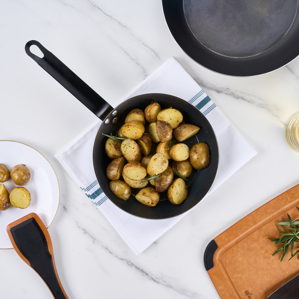 Met Lux Black Carbon Steel 9" Fry Pan - 1 count box