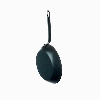 Met Lux Black Carbon Steel 9" Fry Pan - 6 count box