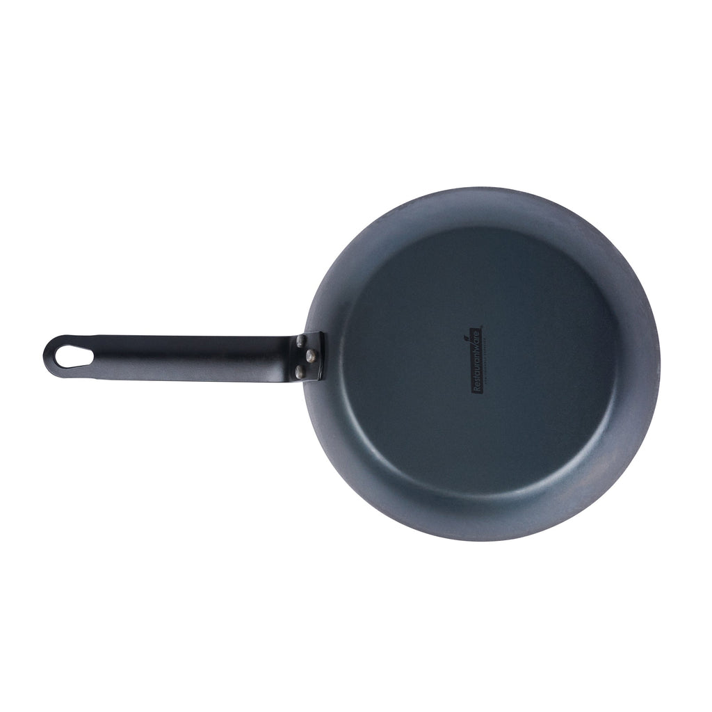 Met Lux Black Carbon Steel 9" Fry Pan - 6 count box