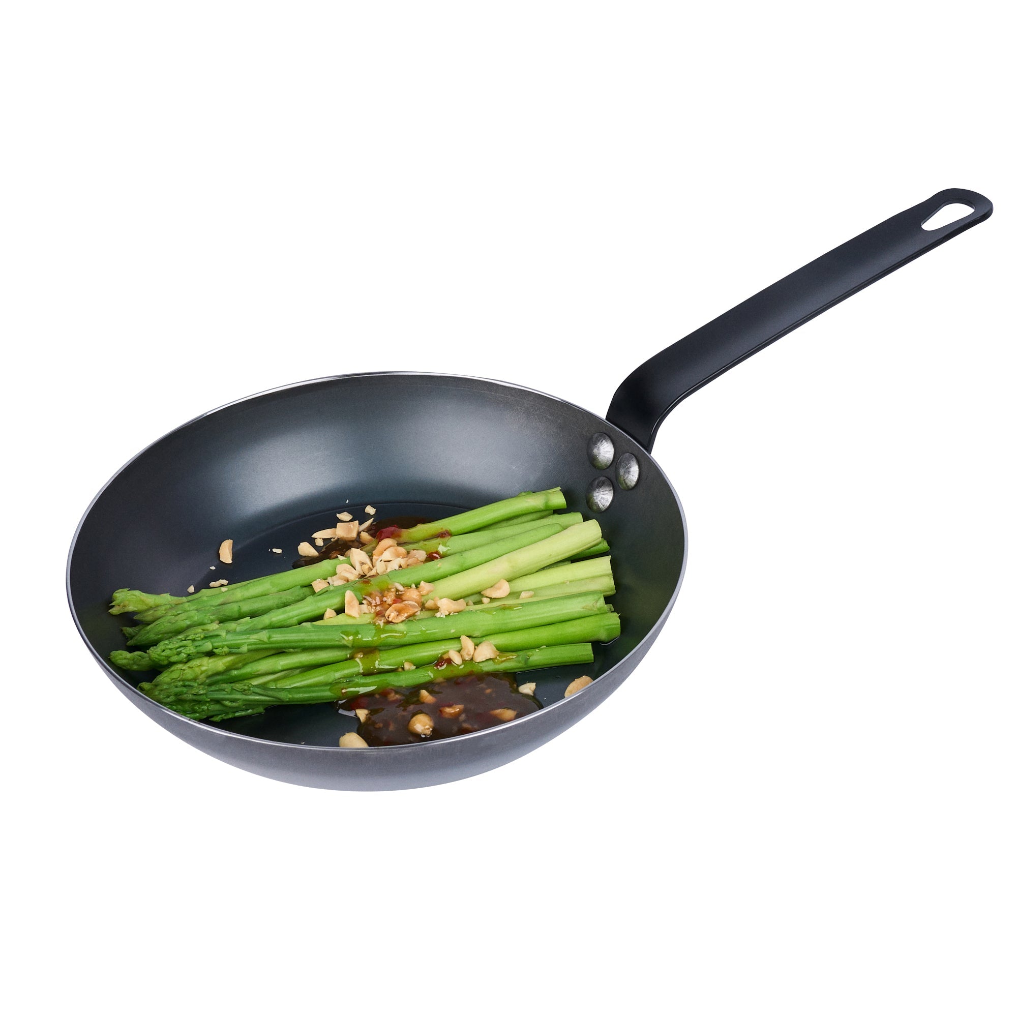 Met Lux Black Carbon Steel 9 1/2" Fry Pan -1 count box