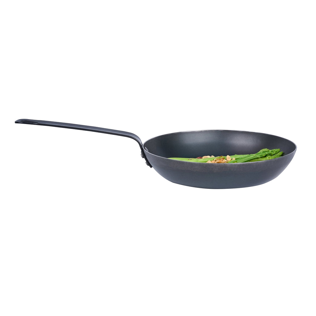 Met Lux Black Carbon Steel 9 1/2" Fry Pan -1 count box