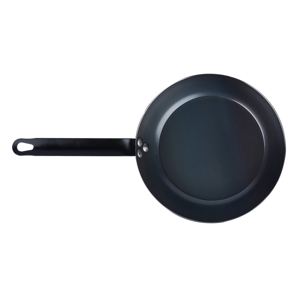 Met Lux Black Carbon Steel 9 1/2" Fry Pan -1 count box