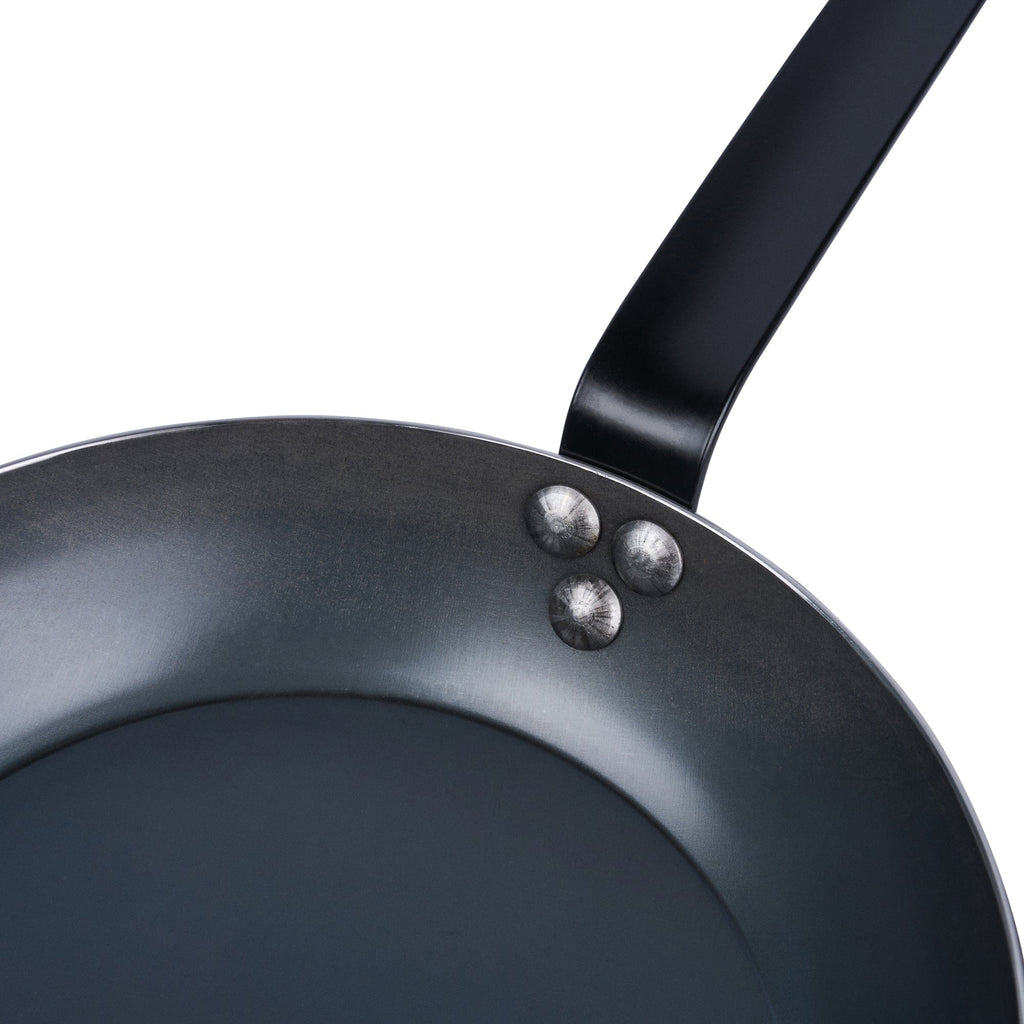 Met Lux Black Carbon Steel 9 1/2" Fry Pan -1 count box