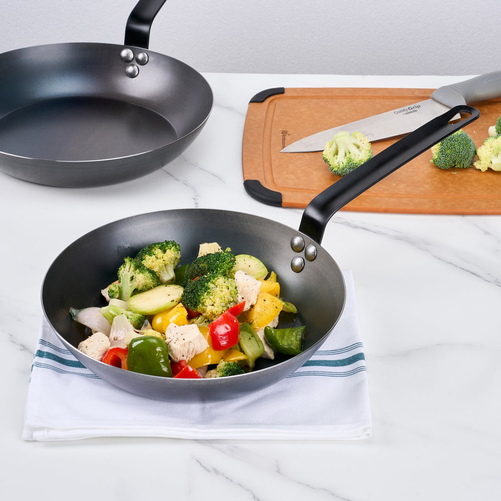 Met Lux Black Carbon Steel 10" Fry Pan - 1 count box