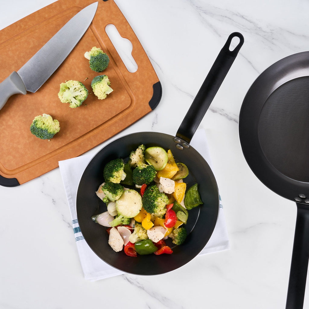 Met Lux Black Carbon Steel 10" Fry Pan - 1 count box