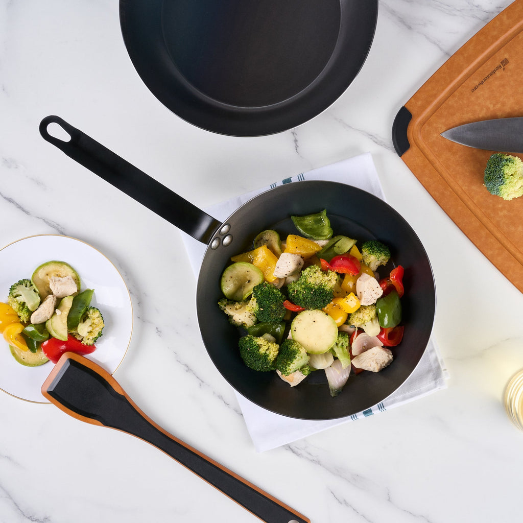 Met Lux Black Carbon Steel 10" Fry Pan - 1 count box