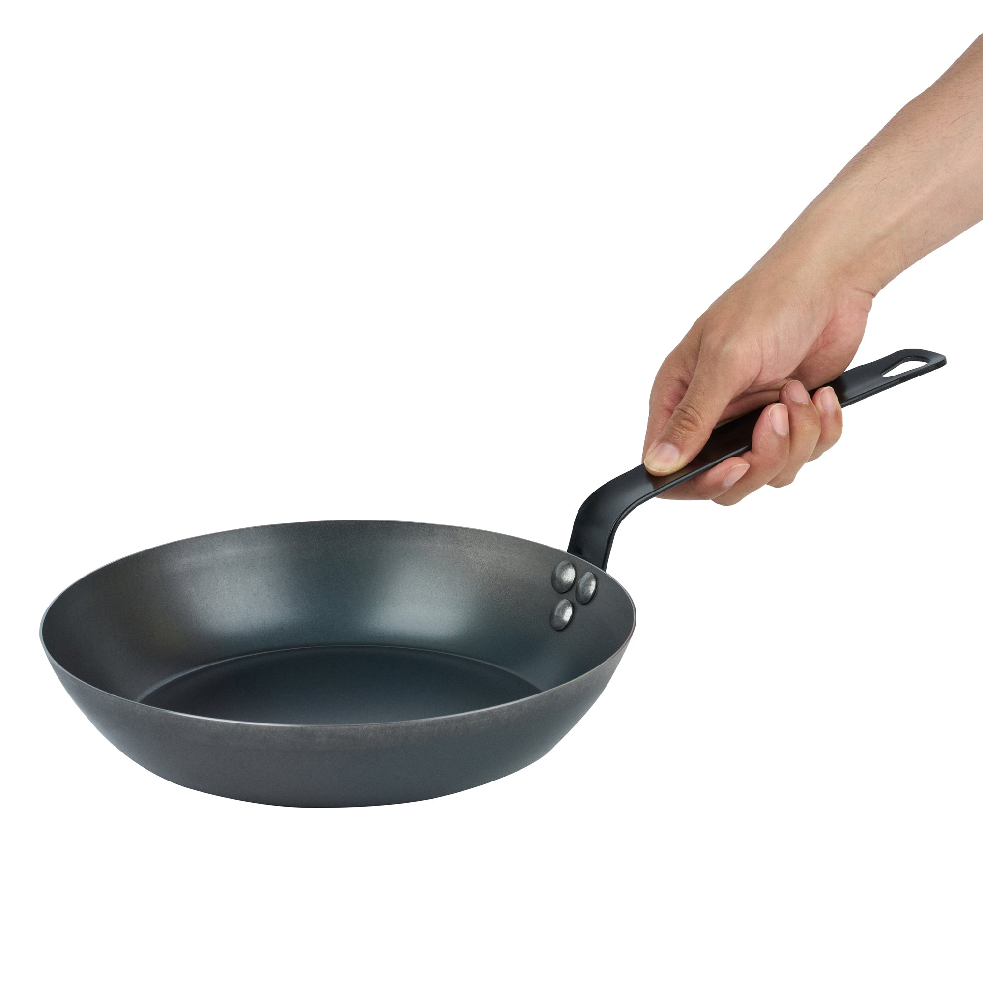 Met Lux Black Carbon Steel 10" Fry Pan - 6 count box