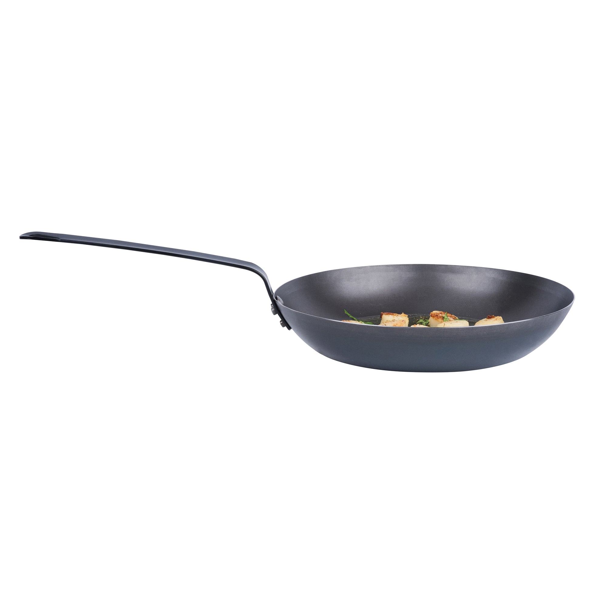 Met Lux Black Carbon Steel 11" Fry Pan - 6 count box