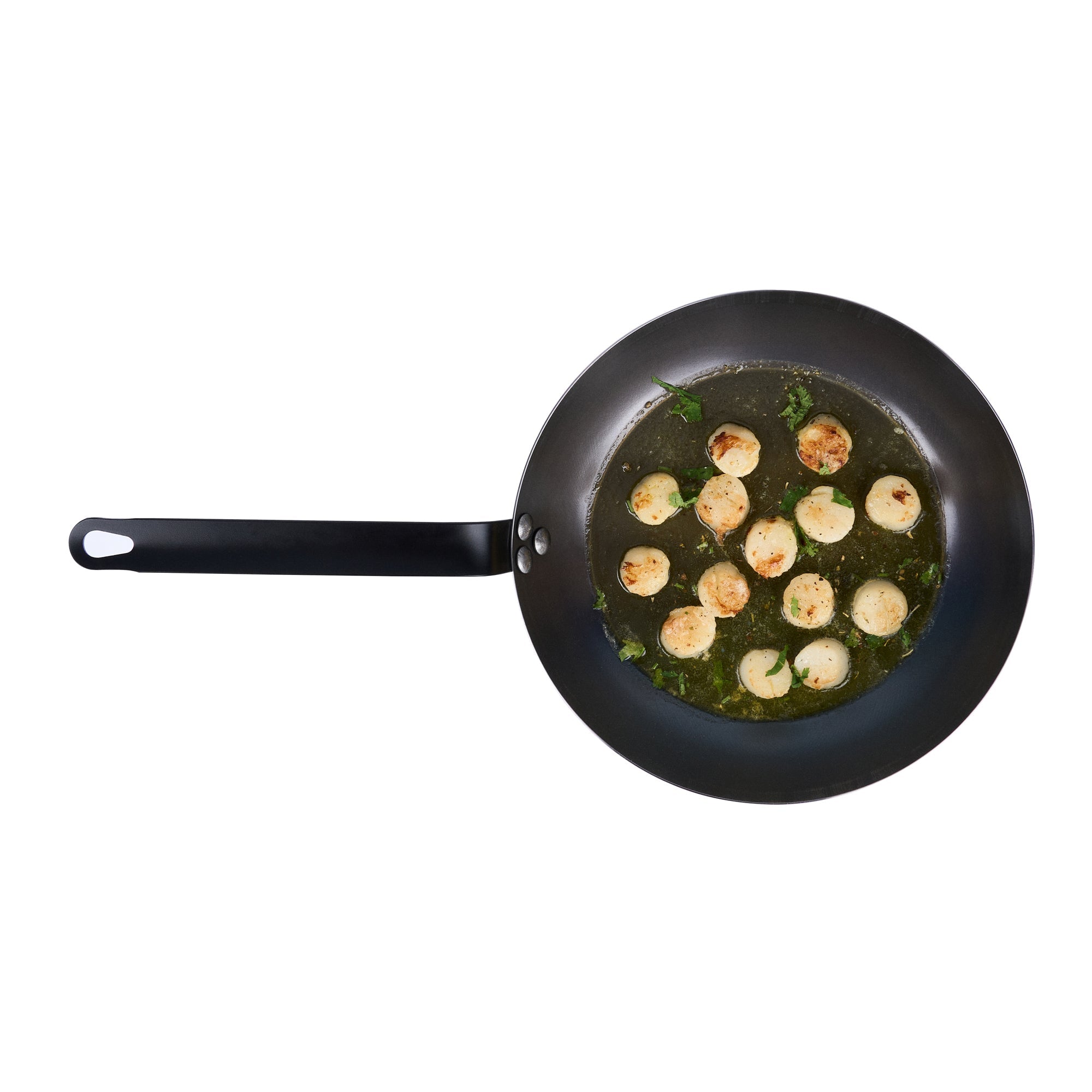 Met Lux Black Carbon Steel 11" Fry Pan - 6 count box