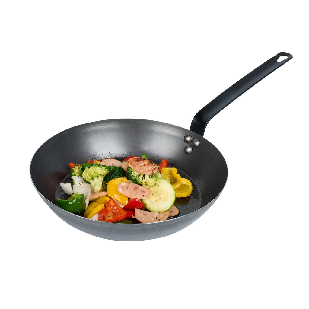Met Lux Black Carbon Steel 12" Fry Pan - 1 count box