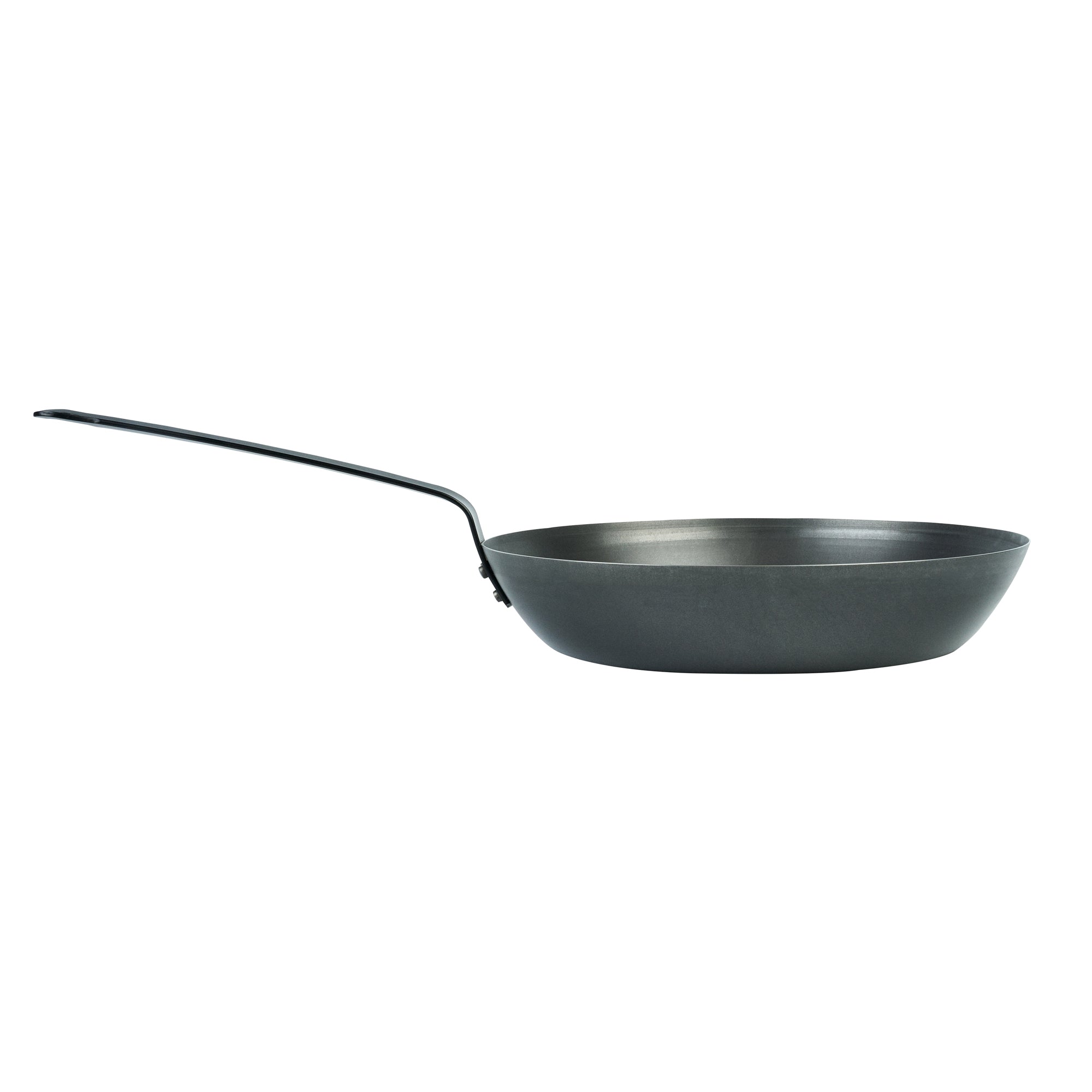 Met Lux Black Carbon Steel 12" Fry Pan - 6 count box