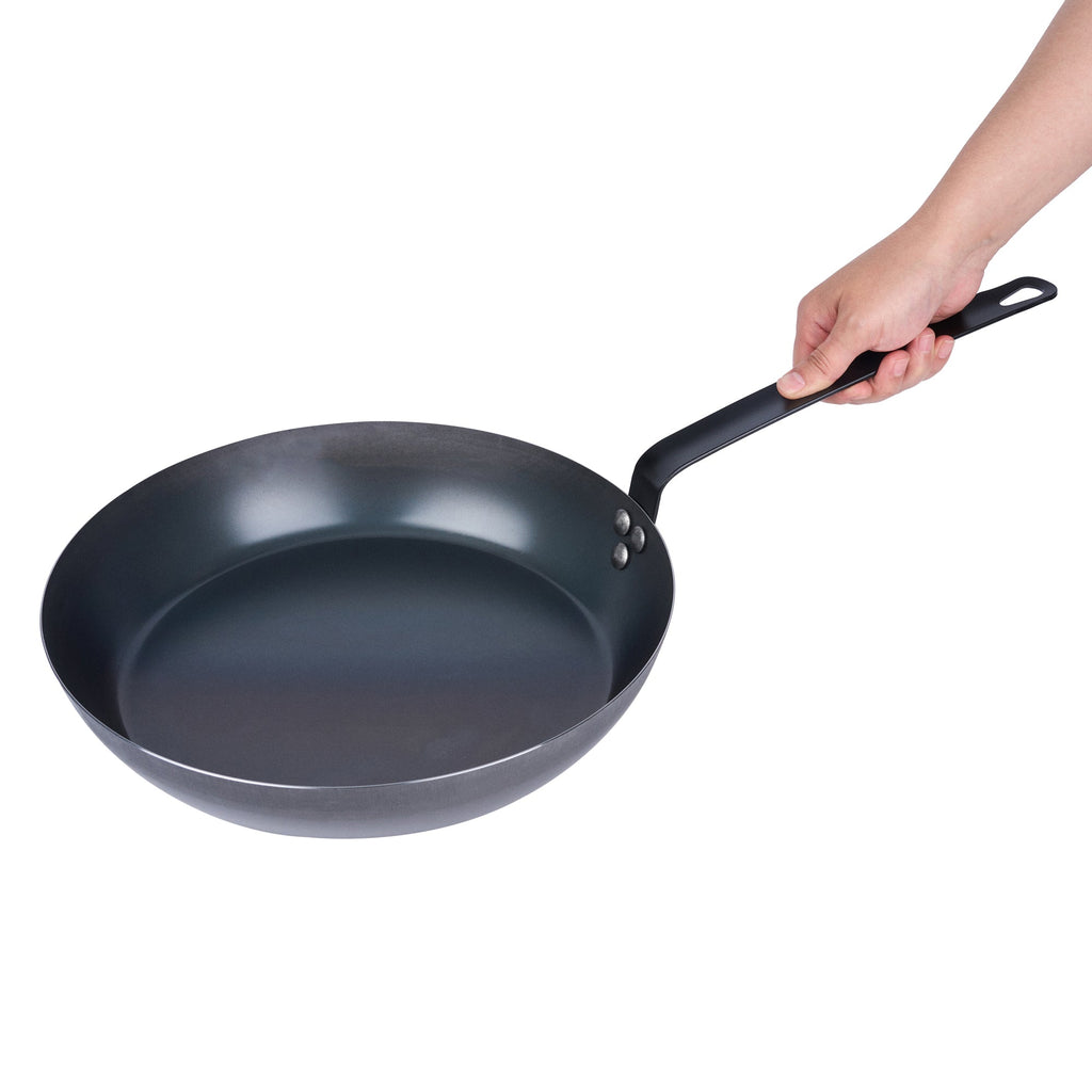 Met Lux Black Carbon Steel 13" Fry Pan - 1 count box