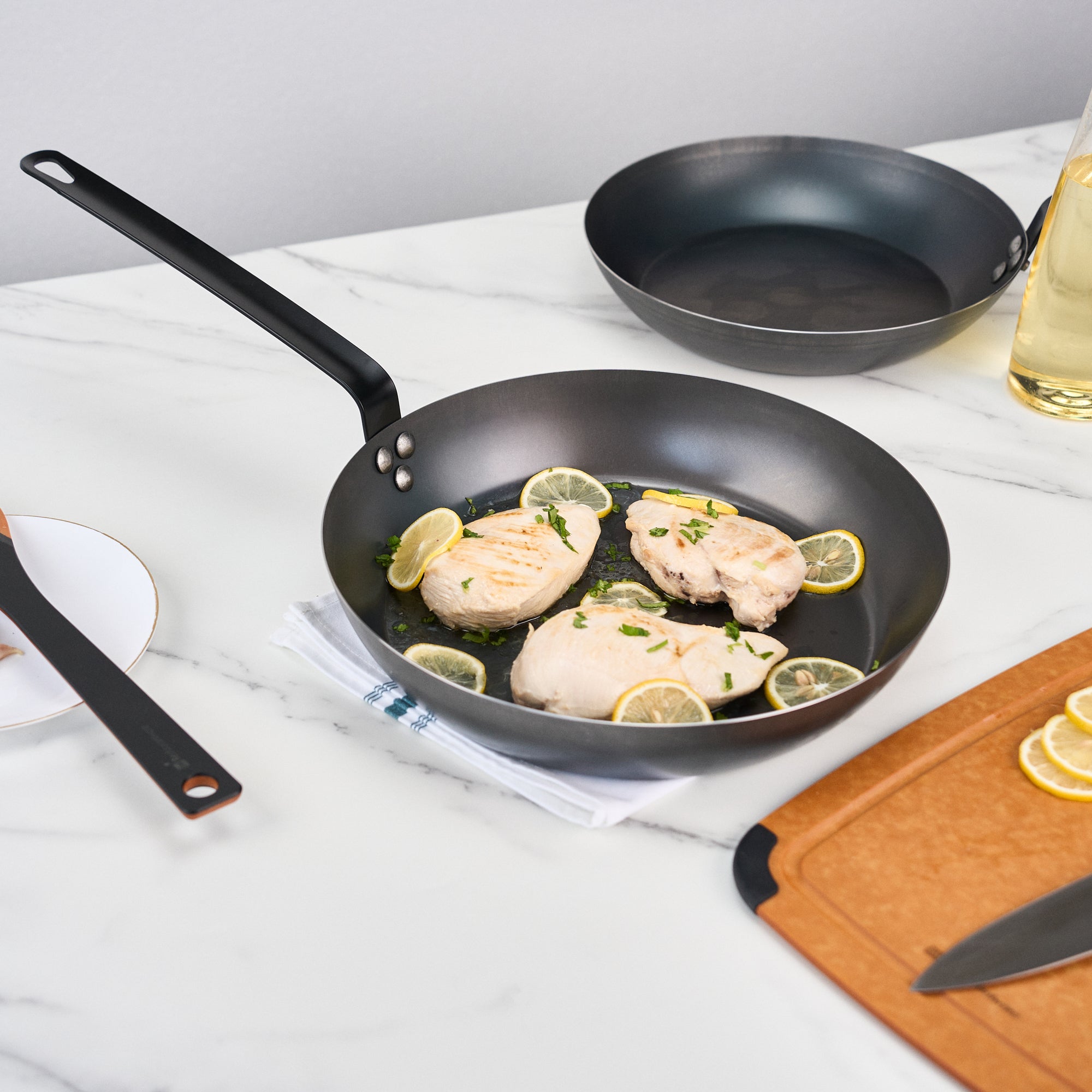 Met Lux Black Carbon Steel 13" Fry Pan - 1 count box