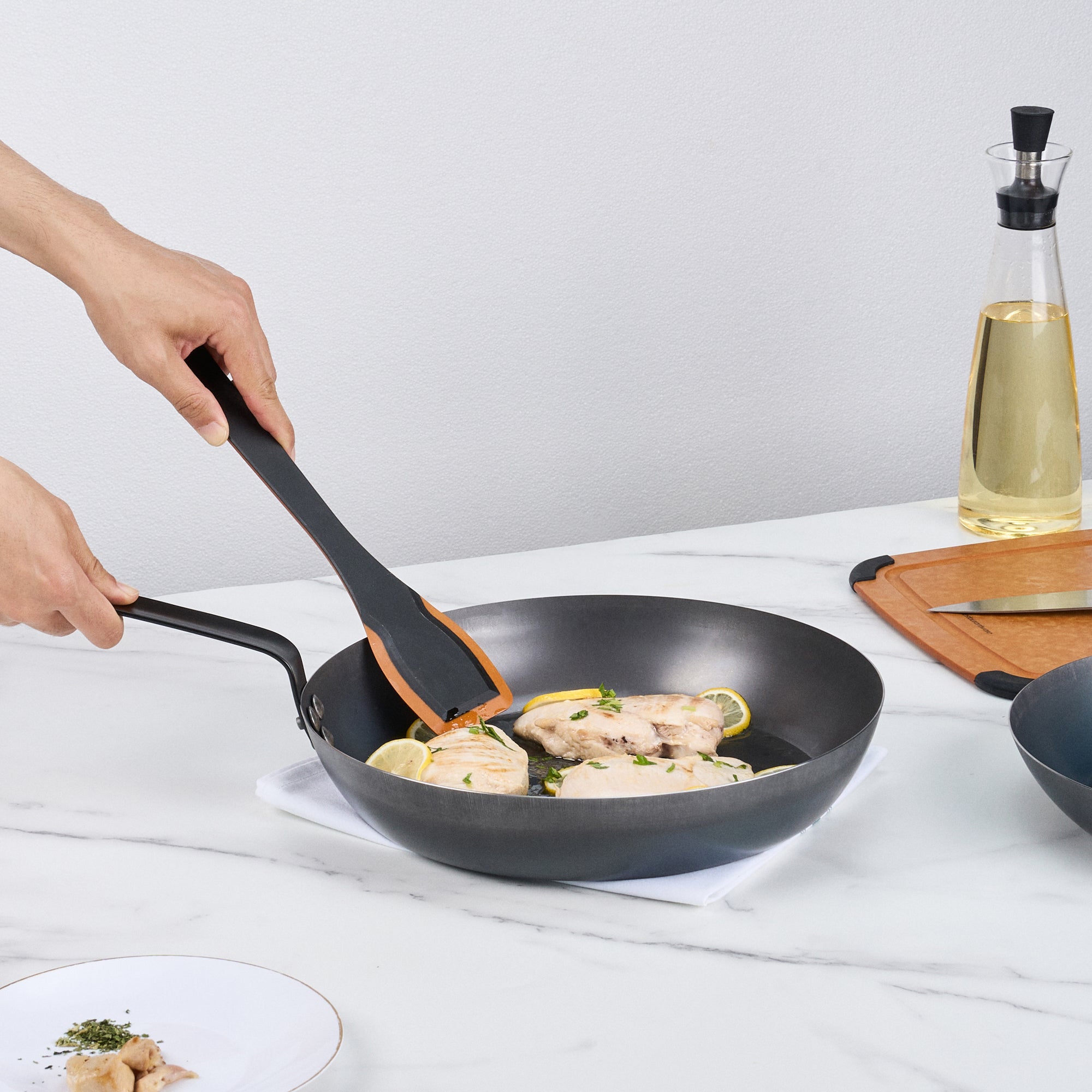 Met Lux Black Carbon Steel 13" Fry Pan - 1 count box