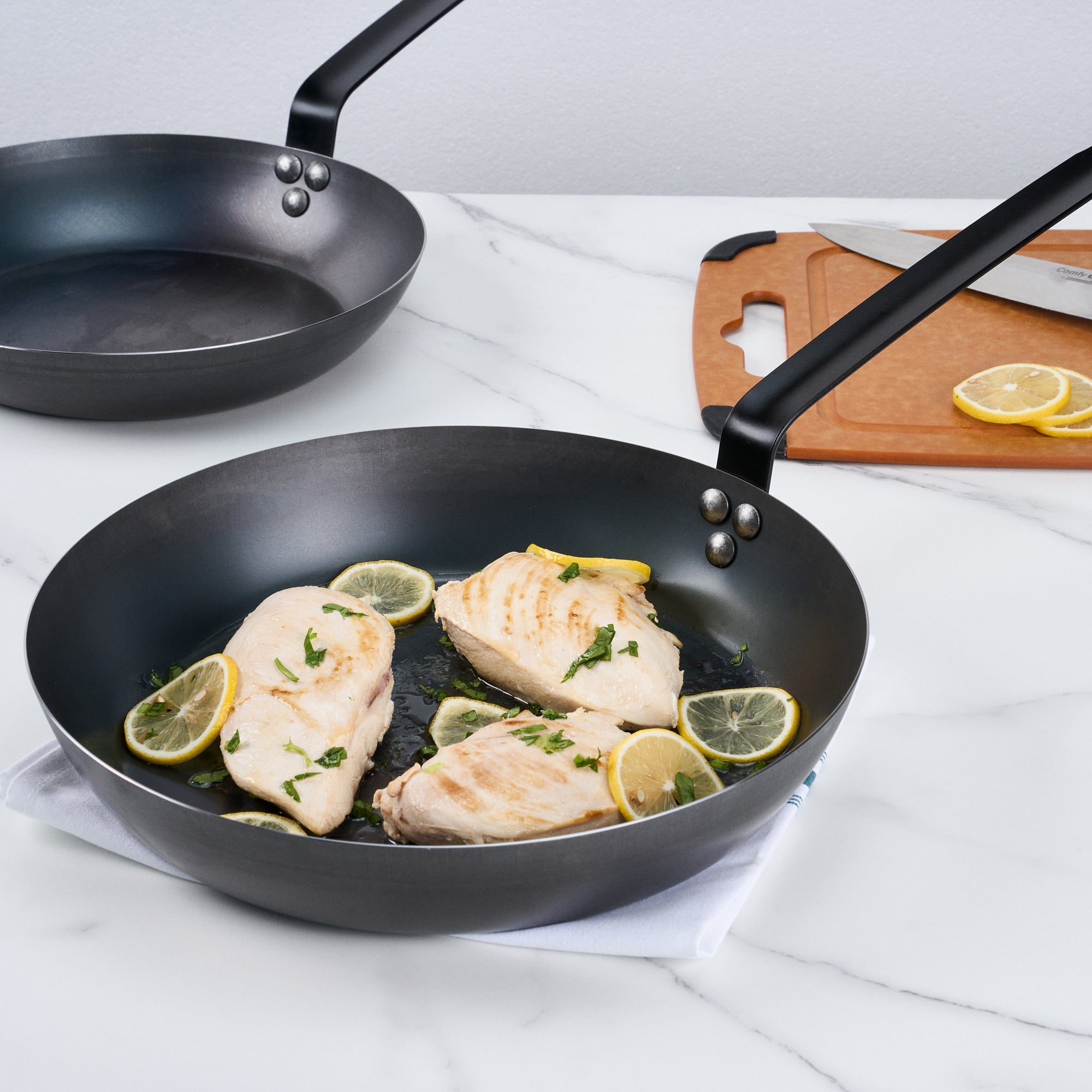 Met Lux Black Carbon Steel 13" Fry Pan - 1 count box