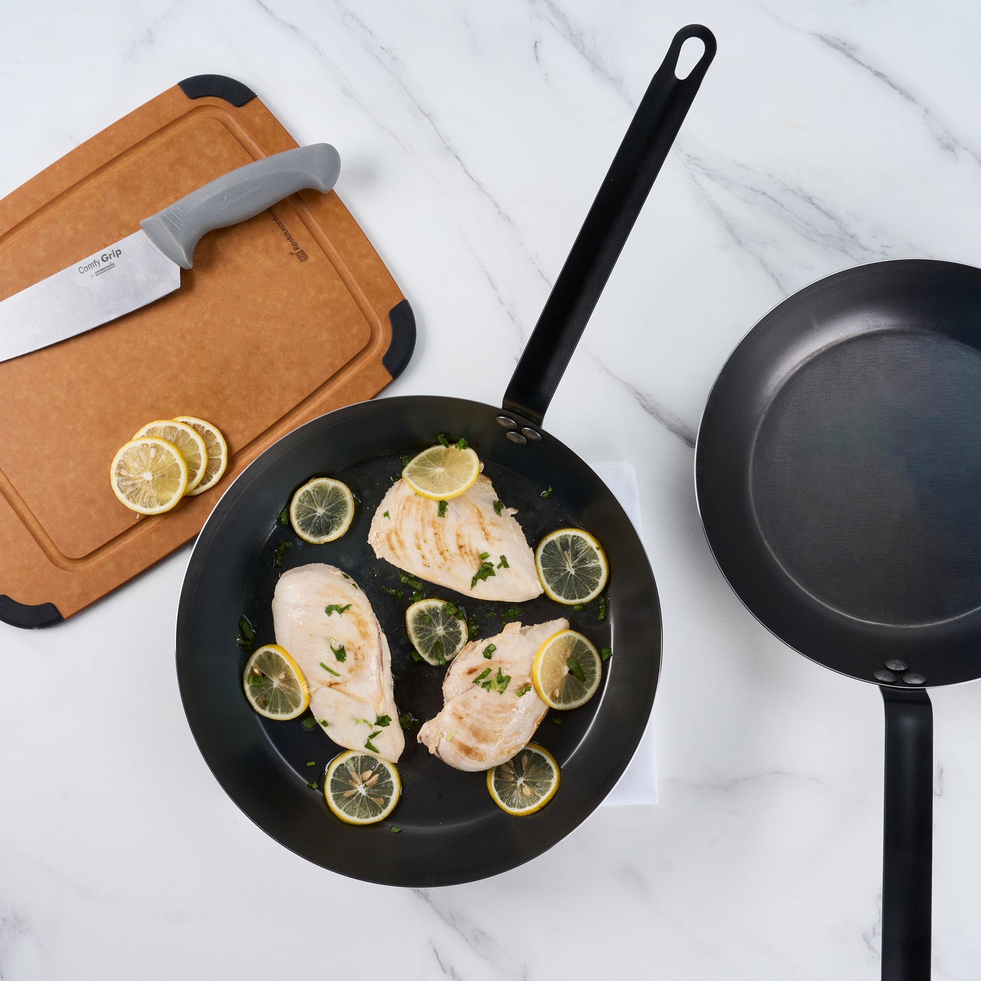 Met Lux Black Carbon Steel 13" Fry Pan - 1 count box